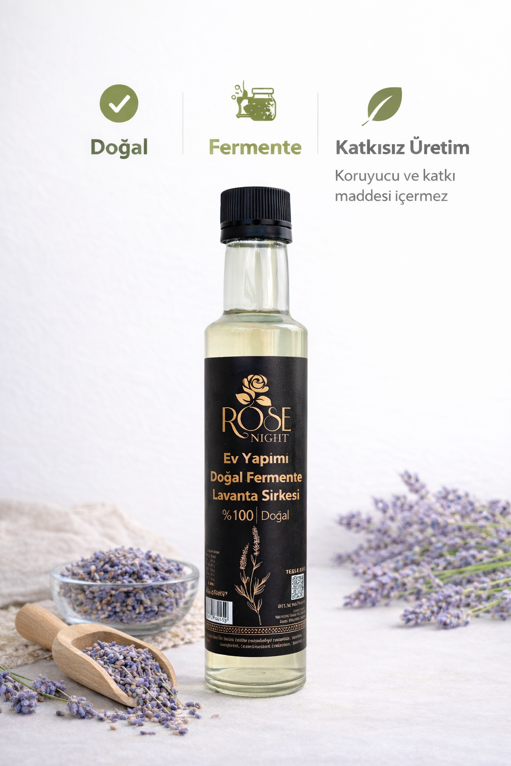 Naturally Fermented Homemade Lavender Vinegar (250 ML) | Natural Lavender Vinegar