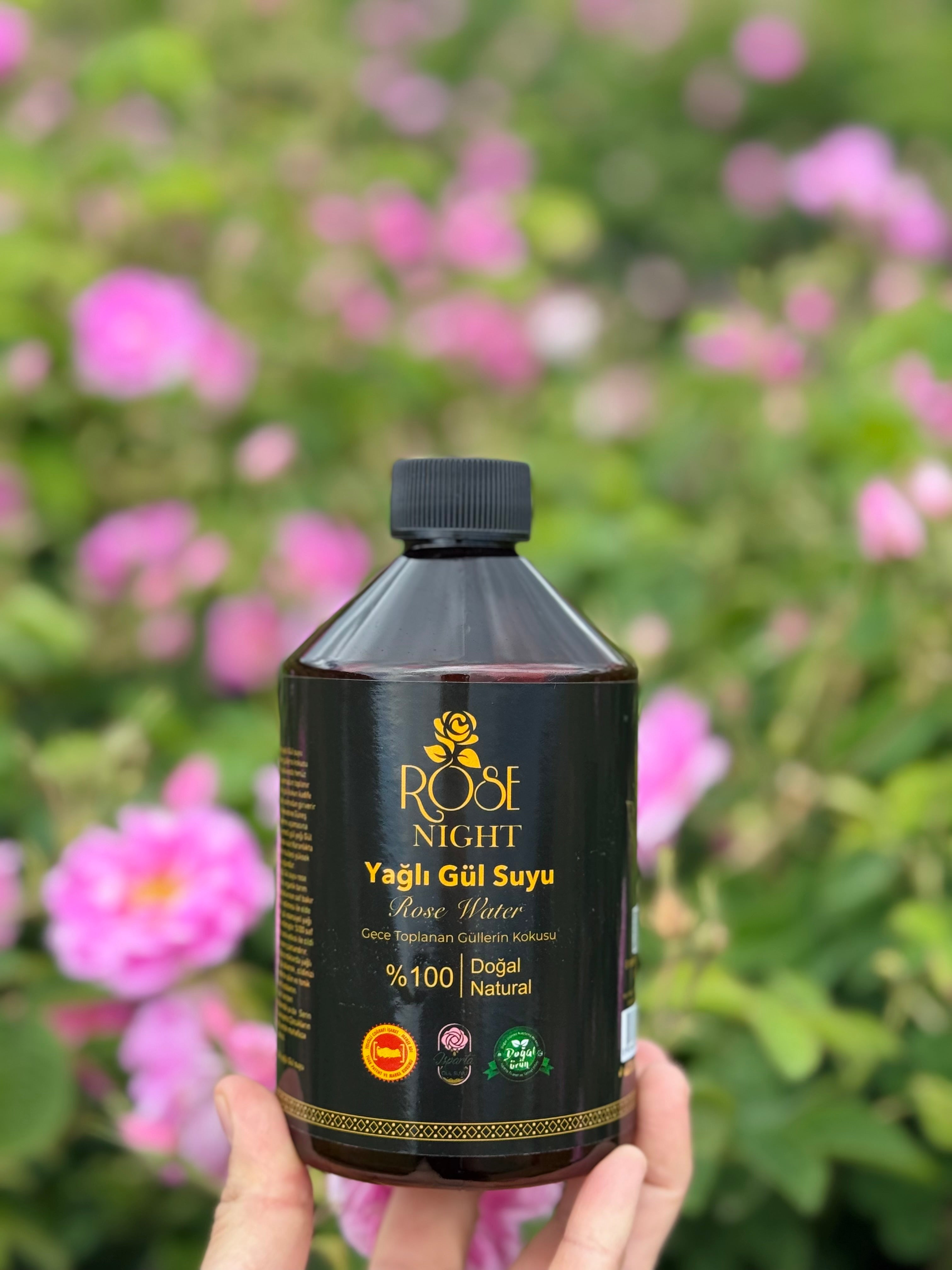Natural Rose Water with Oil 500 ML | Natural Rose Water - Rosa Damascena - 500 L