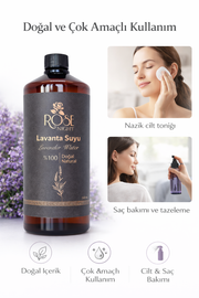 Lavender Water with Natural Lavender Oil 1000 ML | Natural Lavender Water 1 L