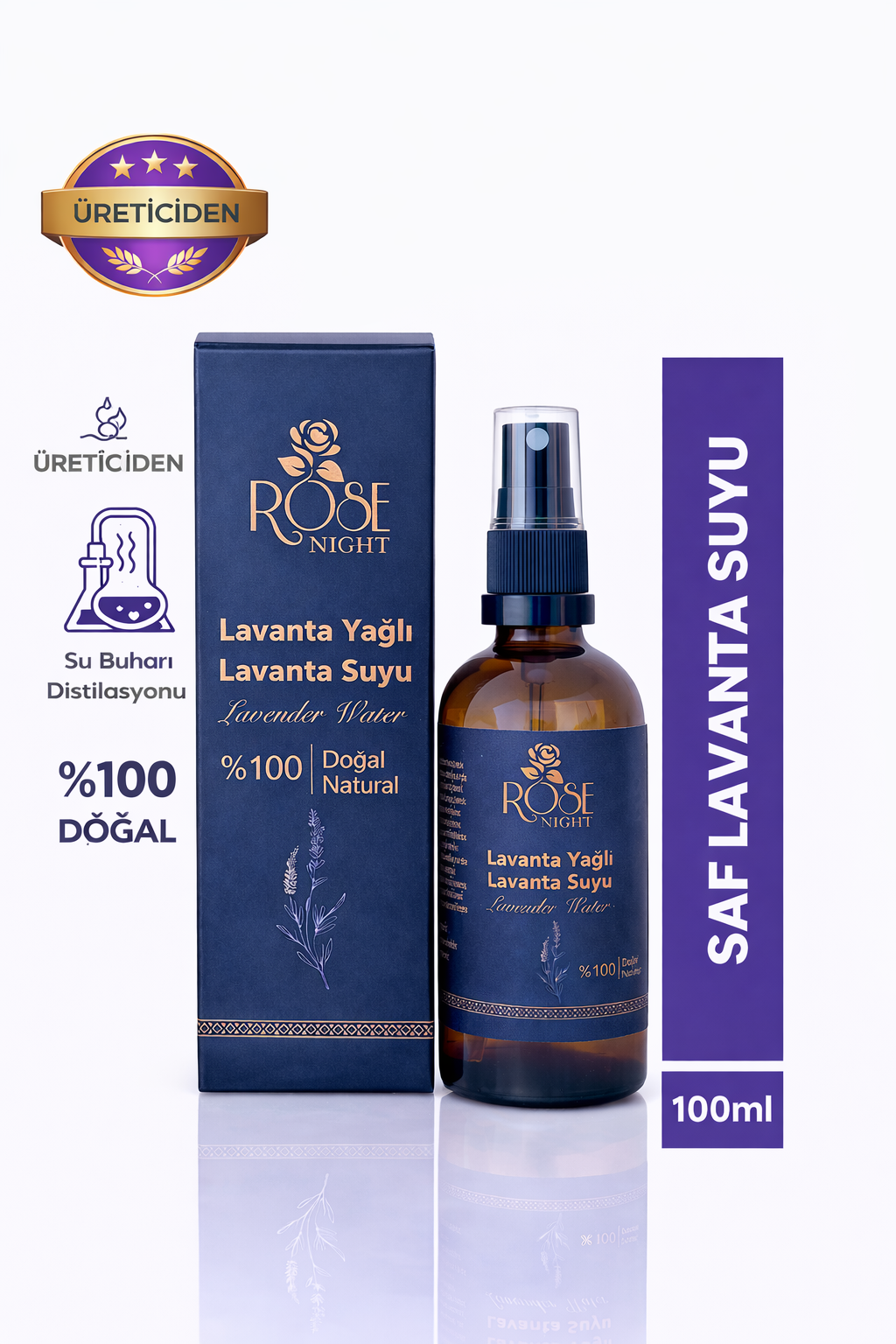 Lavender Water with Natural Lavender Oil 100 ML | Natural Lavender Water 0.01 L