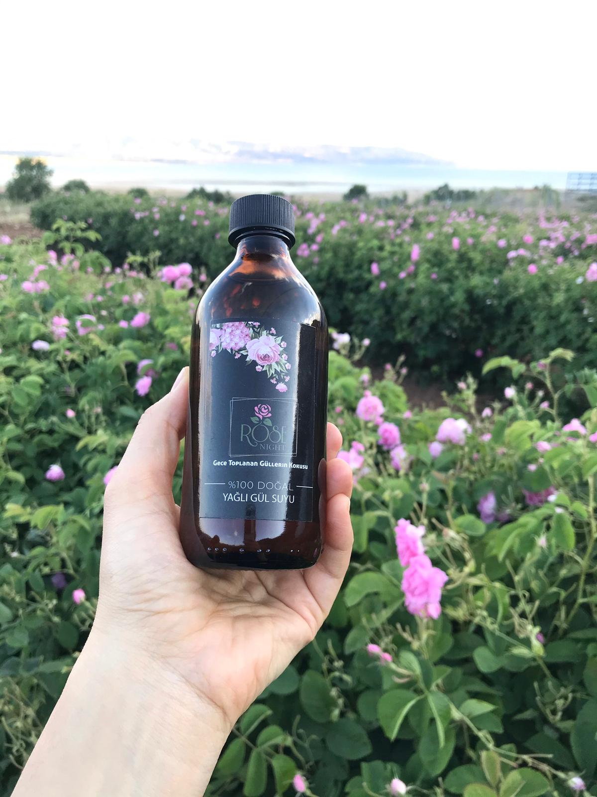 Natural Rose Water with Oil 200 ML | Natural Rose Water - Rosa Damascena 0.2 L