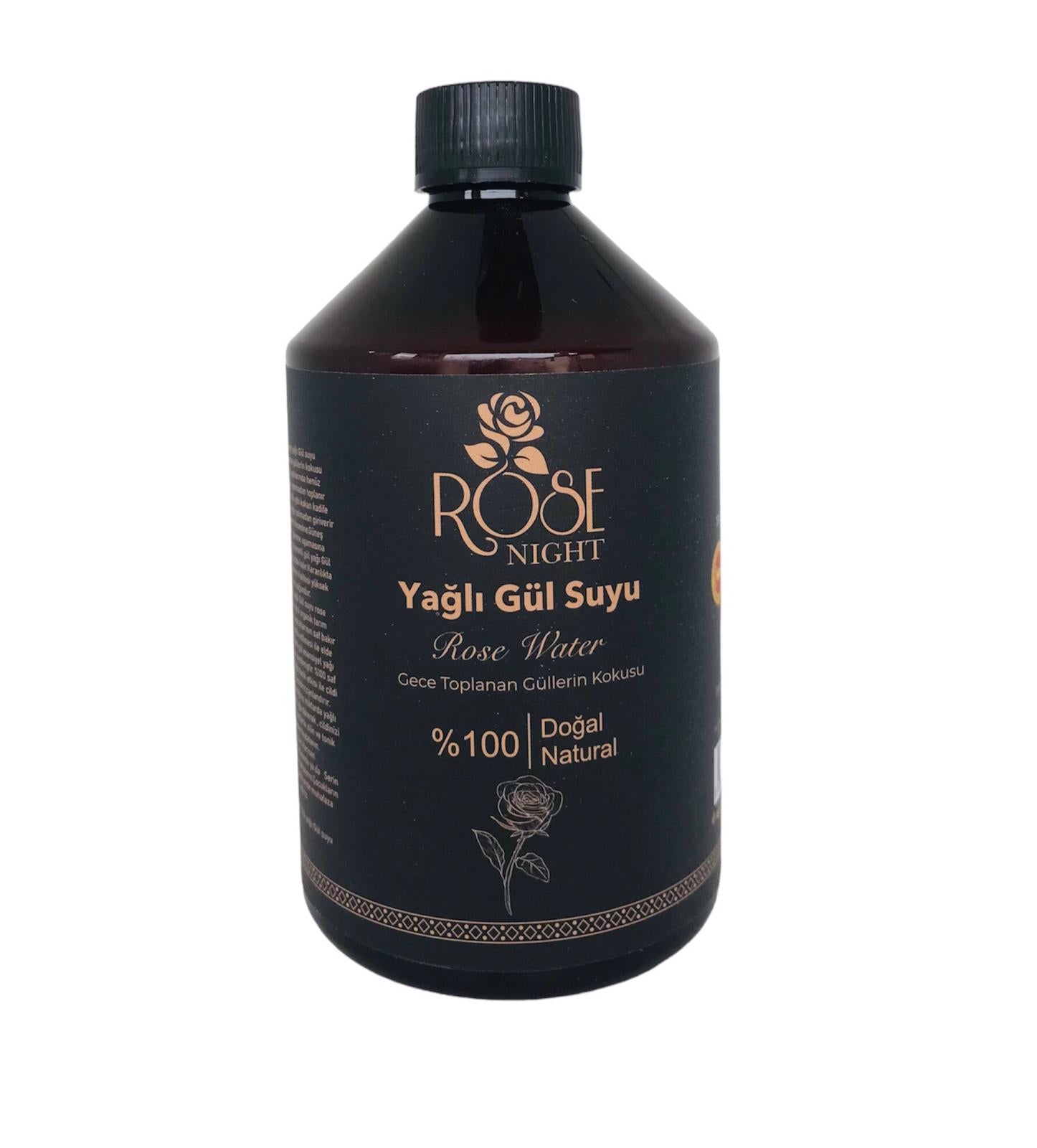 Natural Rose Water with Oil 500 ML | Natural Rose Water - Rosa Damascena - 500 L